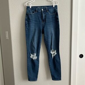 American Eagle Curvy Hi Rise Jegging Ripped Jeans The Dream Jean
